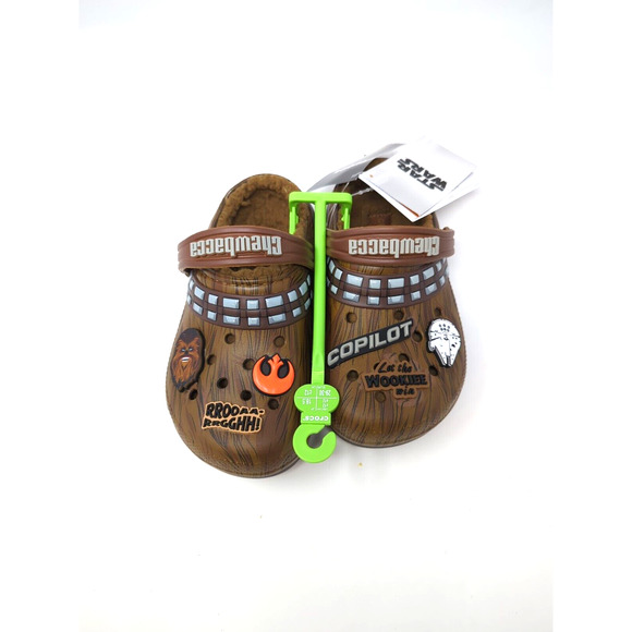 Crocs Star Wars Clogs Style#208814-206, Size C12, Color Espresso Chewbacca fuzzy